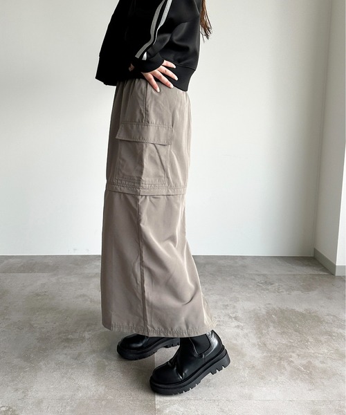apres jour mignon（アプレジュールミニョン）の「アソート2WAYカーゴスカート【ZOZOTOWN限定アイテム】（スカート・レディース・グリーン系その他/グレー/ブラック・X-LARGE/MEDIUM/SMALL）」の20枚目の写真