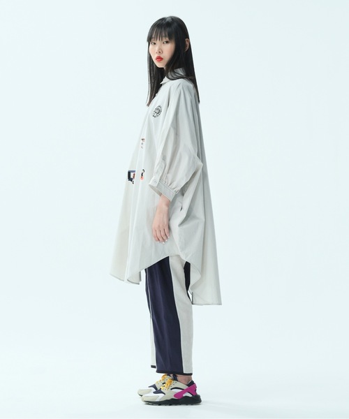 BEDSIDEDRAMA(ベットサイドドラマ)の「Omnibus Horror Shirts(シャツワンピース・レディース・アイボリー/ブラック・1)」の4枚目の写真