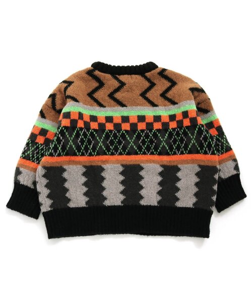 F.O.KIDS（エフオーキッズ）の「【マシンウォッシャプル】ジャガードニット（ニット/セーター・キッズ・チャコール/ベージュ・130/140/150/80/90/110/120/100/95）」の7枚目の写真