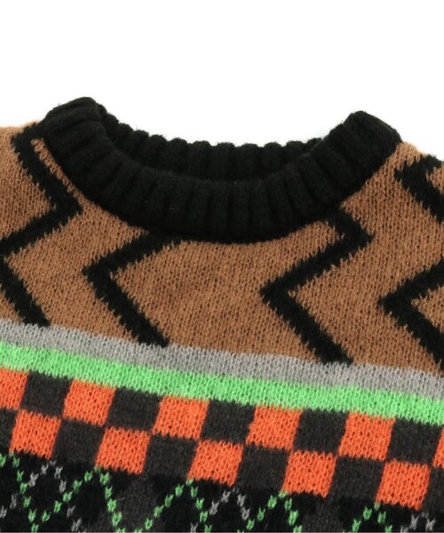F.O.KIDS（エフオーキッズ）の「【マシンウォッシャプル】ジャガードニット（ニット/セーター・キッズ・チャコール/ベージュ・130/140/150/80/90/110/120/100/95）」の8枚目の写真