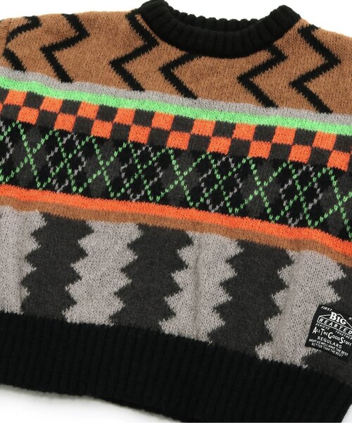 F.O.KIDS（エフオーキッズ）の「【マシンウォッシャプル】ジャガードニット（ニット/セーター・キッズ・チャコール/ベージュ・130/140/150/80/90/110/120/100/95）」の9枚目の写真