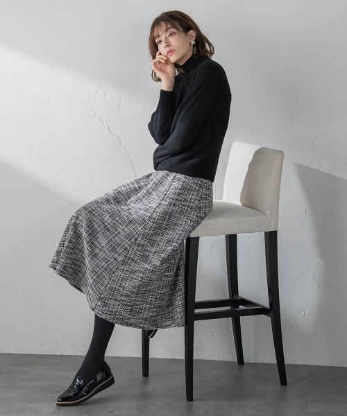ketty（ケティ）の「【選べる2丈 S/Mサイズシリーズ】カットツィードフレアスカート ≪手洗い可能≫（スカート・レディース・ブラック系その他/ピンク/ブラック/ベージュ/ベージュ系その他/ピンク系その他・S/M）」の17枚目の写真