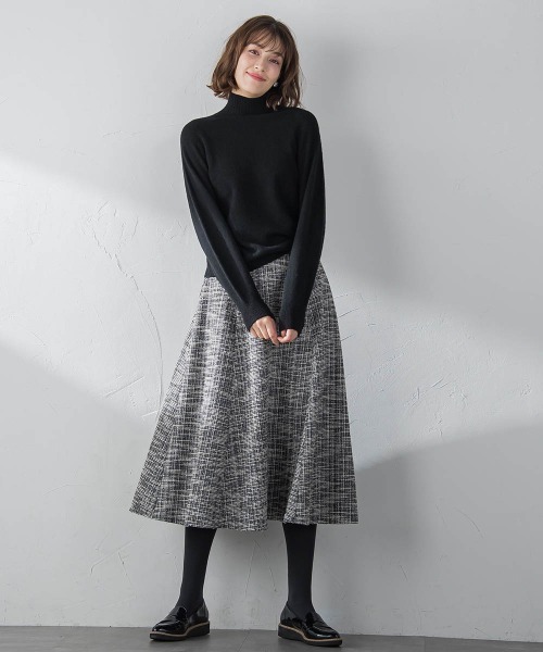 ketty（ケティ）の「【選べる2丈 S/Mサイズシリーズ】カットツィードフレアスカート ≪手洗い可能≫（スカート・レディース・ブラック系その他/ピンク/ブラック/ベージュ/ベージュ系その他/ピンク系その他・S/M）」の12枚目の写真