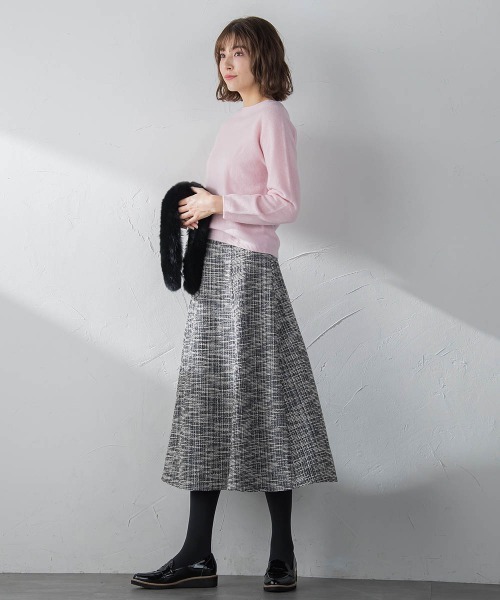 ketty（ケティ）の「【選べる2丈 S/Mサイズシリーズ】カットツィードフレアスカート ≪手洗い可能≫（スカート・レディース・ブラック系その他/ピンク/ブラック/ベージュ/ベージュ系その他/ピンク系その他・S/M）」の10枚目の写真
