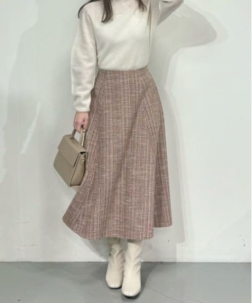 ketty（ケティ）の「【選べる2丈 S/Mサイズシリーズ】カットツィードフレアスカート ≪手洗い可能≫（スカート・レディース・ブラック系その他/ピンク/ブラック/ベージュ/ベージュ系その他/ピンク系その他・S/M）」の8枚目の写真