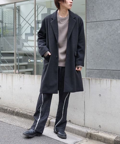 COLONY 2139(コロニートゥーワンスリーナイン)の「テックウールチェスターコート(チェスターコート・メンズ・グレイッシュベージュ/ブラック・MEDIUM/LARGE)」の22枚目の写真