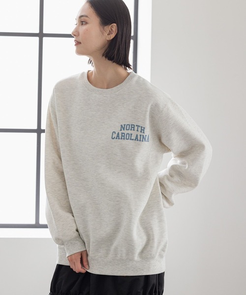 LAKOLE（ラコレ）の「フロッキーP/BIGスウェットプルオーバー / 988627（スウェット・レディース・ライトブルー/オートミール/ヘザーグレー/ネイビー・MEDIUM/SMALL）」の3枚目の写真