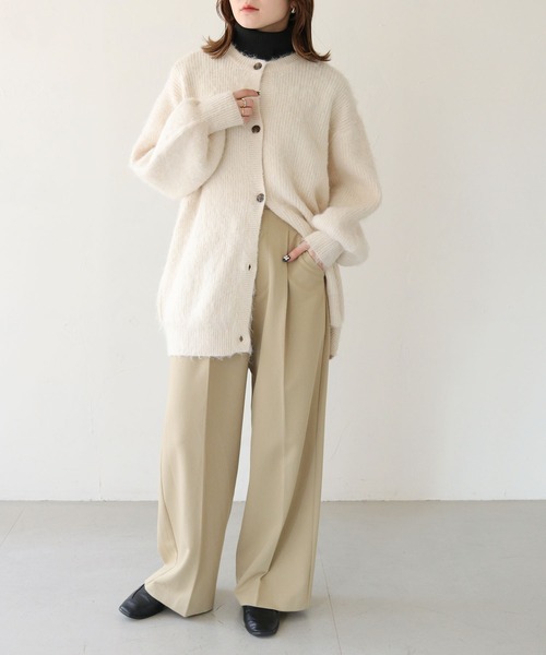 HER CLOSET（ハークローゼット）の「【shemoshelly】オフタートルニットケープ（付け襟・レディース・アイボリー/ブルー/ブラウン/ブラック・M）」の19枚目の写真