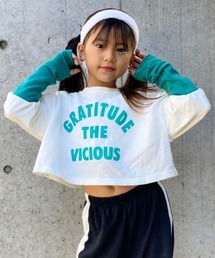 RandS（ランズ）の「RandS アームウォーマー風配色トップス（スウェット・キッズ）」