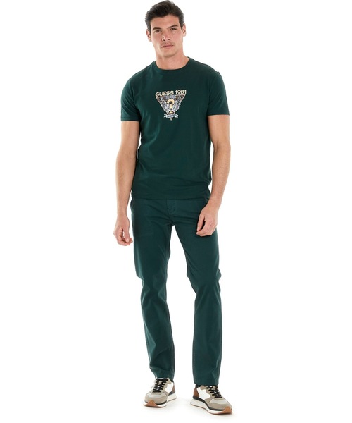 Guess(ゲス)の「Wings Logo Tee(Tシャツ/カットソー・メンズ・ホワイト/グリーン・LARGE/MEDIUM/SMALL/X-LARGE)」の4枚目の写真