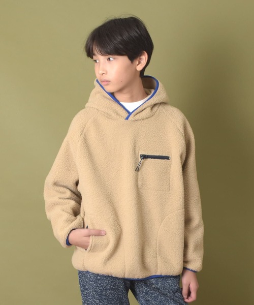 PEN FIELD（ペンフィールド）の「【Penfield】【あったか】ボアフリース・パーカー（その他トップス・キッズ・グリーン/ブラック/ベージュ・140cm/170cm/150cm/160cm）」の2枚目の写真