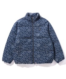 A BATHING APE（アベイシングエイプ）の「DENIM MONOGRAM PUFFER DOWN