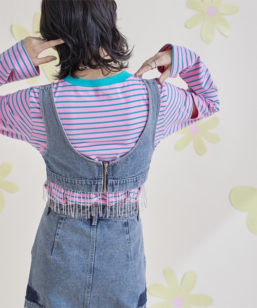 miette（ミエット）の「ビジューフリンジデニムビスチェ（Tシャツ/カットソー・レディース・ブルー・FREE）」の12枚目の写真