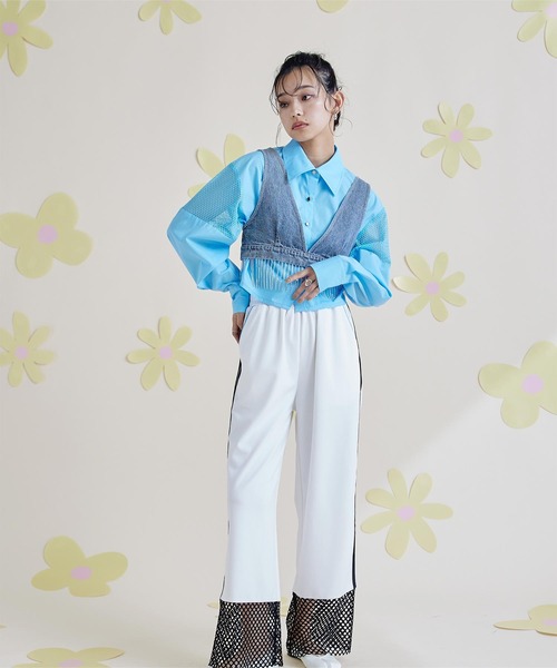 miette（ミエット）の「ビジューフリンジデニムビスチェ（Tシャツ/カットソー・レディース・ブルー・FREE）」の9枚目の写真