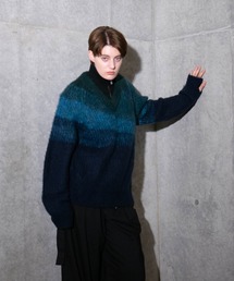 VI E DIT | グラデーションVネックニット(ニット/セーター)