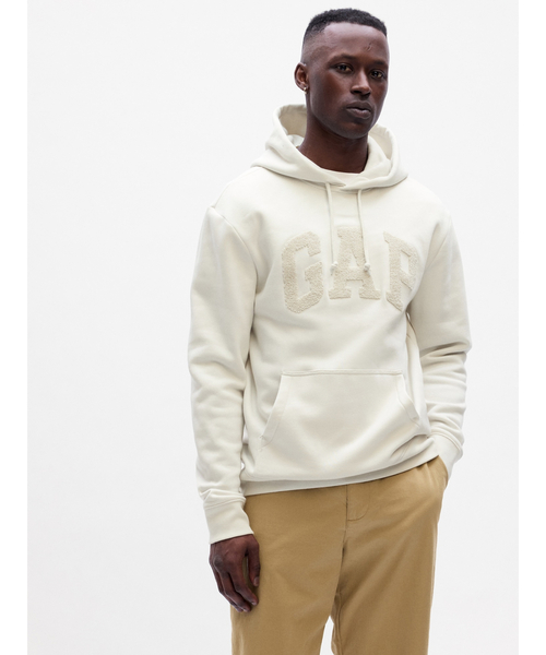 GAP(ギャップ)の「GAPテクスチャーアーチロゴ パーカー(ユニセックス)(パーカー・メンズ・ネイビー/ブラウン/ホワイト系その他・L/XL/M/XS/S)」の6枚目の写真