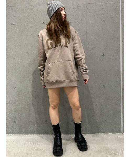 GAP(ギャップ)の「GAPテクスチャーアーチロゴ パーカー(ユニセックス)(パーカー・メンズ・ネイビー/ブラウン/ホワイト系その他・L/XL/M/XS/S)」の19枚目の写真