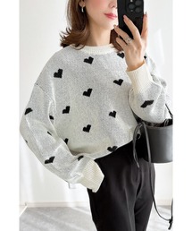 【ZOZO限定】ハートジャガードニット