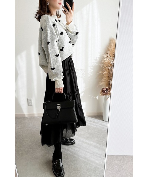 2.美品❗️マークアンドロナ 防風裏地付き 　ニットセーター　46 niko and…（ニコアンド） ニット セーター 「NASU FARM VILLAGE