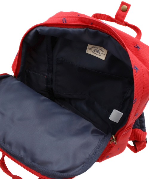 green label relaxing（グリーンレーベルリラクシング）の「GLRスクエアDaypackⅡ◆（バックパック/リュック・キッズ・ケリー/ネイビー/レッド・フリー）」の11枚目の写真