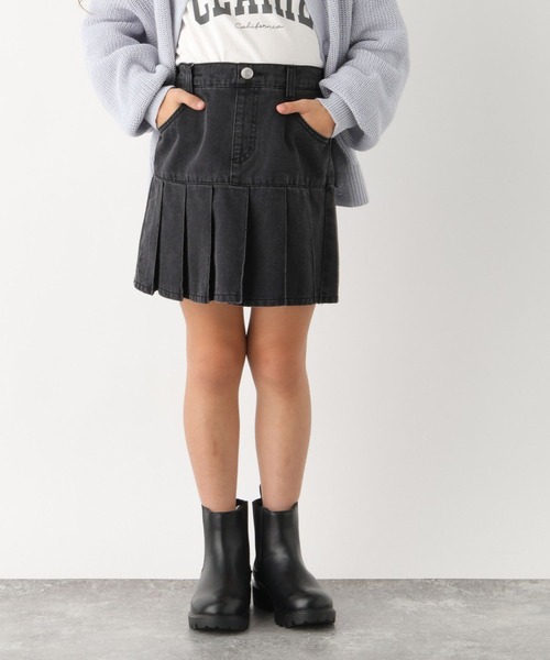 GLOBAL WORK(グローバルワーク)の「ムテキプリプリデニムスカート/976059(デニムスカート・キッズ・ブルー/ライトブルー/ブラック・120cm/130cm/140cm/150cm/160cm/170cm)」の4枚目の写真