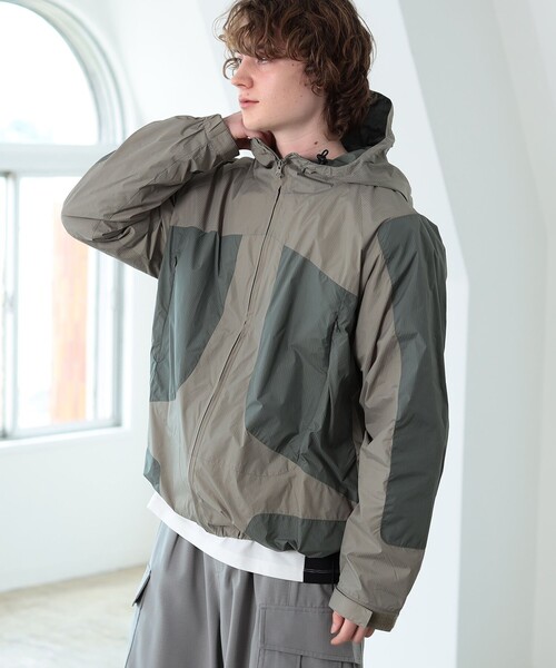 BEAMS ビームス y2k ジップパーカー スウェットブルゾン チェック 緑 BEAMS ビームス y2k ジップパーカー スウェットブルゾン