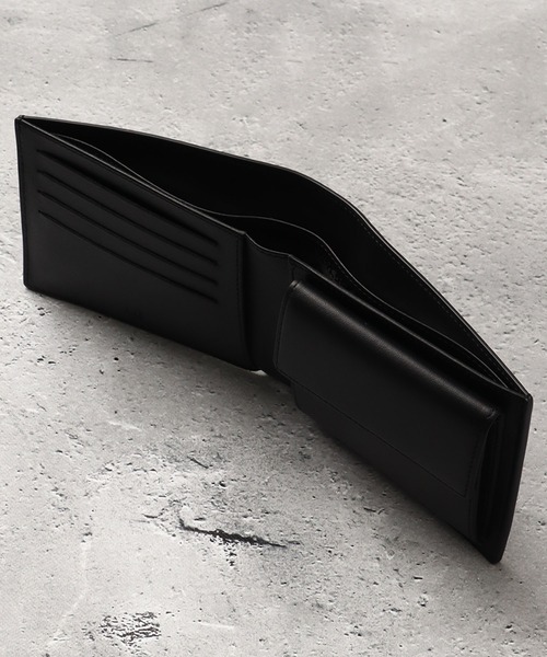 dunhill（ダンヒル）の「【DUNHILL/ダンヒル】本革 ロゴ刻印メタルプレート 二つ折り財布（財布・メンズ・ブラック・FREE）」の4枚目の写真