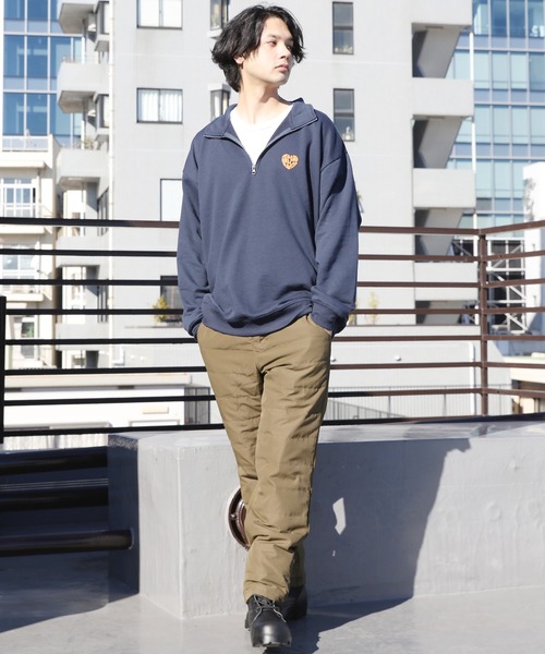 Red Cap Girl（レッドキャプガール）の「Red Cap Girl ハートイラストハーフジップ（スウェット・メンズ・アイボリー/ネイビー/ダークグレー/アッシュグレー・X-LARGE/MEDIUM/LARGE）」の7枚目の写真