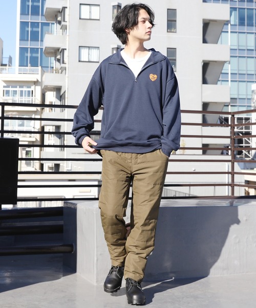 Red Cap Girl（レッドキャプガール）の「Red Cap Girl ハートイラストハーフジップ（スウェット・メンズ・アイボリー/ネイビー/ダークグレー/アッシュグレー・X-LARGE/MEDIUM/LARGE）」の8枚目の写真