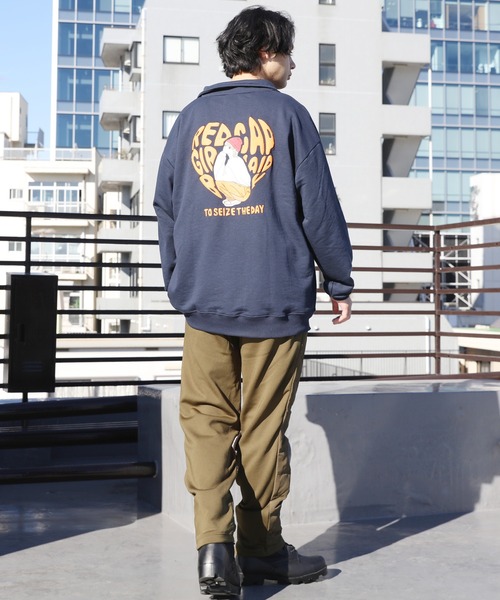 Red Cap Girl（レッドキャプガール）の「Red Cap Girl ハートイラストハーフジップ（スウェット・メンズ・アイボリー/ネイビー/ダークグレー/アッシュグレー・X-LARGE/MEDIUM/LARGE）」の9枚目の写真