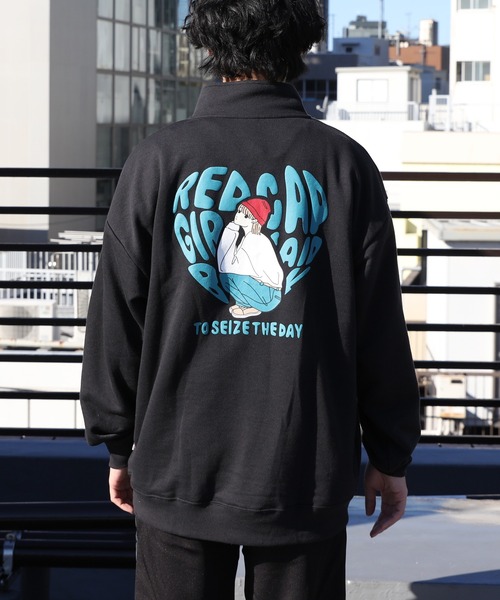 Red Cap Girl（レッドキャプガール）の「Red Cap Girl ハートイラストハーフジップ（スウェット・メンズ・アイボリー/ネイビー/ダークグレー/アッシュグレー・X-LARGE/MEDIUM/LARGE）」の12枚目の写真