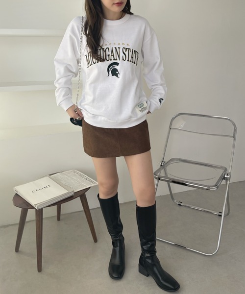 DISCUS ATHLETIC(ディスカス アスレチック)の「【DISCUS× Michigan University コラボ】 カレッジロゴ 裏毛 スウェット(スウェット・レディース・グリーン/ホワイト・L/M)」の10枚目の写真