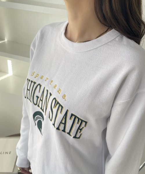 DISCUS ATHLETIC(ディスカス アスレチック)の「【DISCUS× Michigan University コラボ】 カレッジロゴ 裏毛 スウェット(スウェット・レディース・グリーン/ホワイト・L/M)」の16枚目の写真
