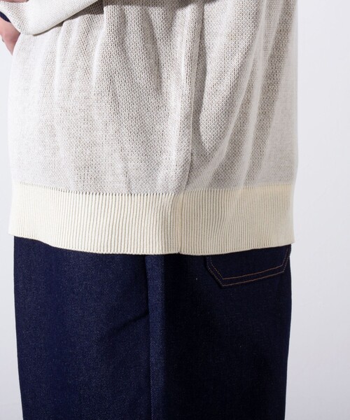 GLOSTER（グロスター）の「【GLOSTER/グロスター】GOODNESS ループジャガード カレッジニット（ニット/セーター・メンズ・キナリ/グレー/ネイビー・S/M/L）」の15枚目の写真