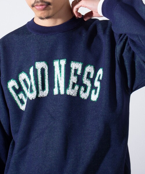 GLOSTER（グロスター）の「【GLOSTER/グロスター】GOODNESS ループジャガード カレッジニット（ニット/セーター・メンズ・キナリ/グレー/ネイビー・S/M/L）」の17枚目の写真