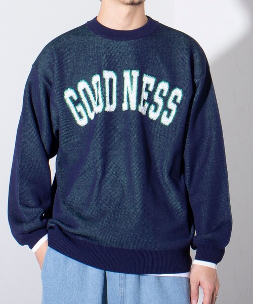 GLOSTER（グロスター）の「【GLOSTER/グロスター】GOODNESS ループジャガード カレッジニット（ニット/セーター・メンズ・キナリ/グレー/ネイビー・S/M/L）」の22枚目の写真