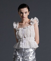 MECRE | フロントリボンシャーリングキャミブラウス(シャツ/ブラウス)