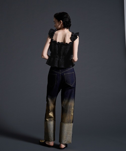 MECRE(メクル)の「フロントリボンシャーリングキャミブラウス(シャツ/ブラウス・レディース・ホワイト/ブラック・FREE)」の7枚目の写真