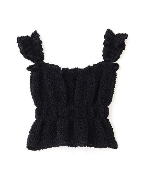 MECRE(メクル)の「フロントリボンシャーリングキャミブラウス(シャツ/ブラウス・レディース・ホワイト/ブラック・FREE)」の15枚目の写真