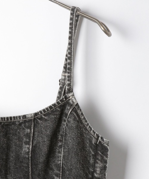 Heather(ヘザー)の「Denim Flare One-piece 105178(ワンピース・レディース・ブラック/ブルー・FREE)」の4枚目の写真