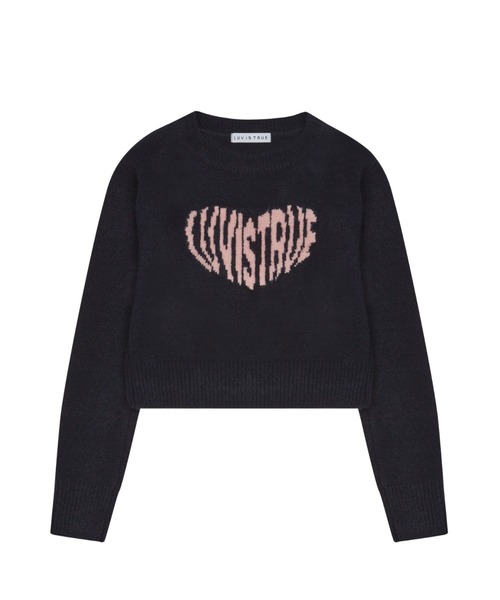LUVISTRUE(ラヴイズトゥルー)の「OW HEART LOGO KNIT(ニット/セーター・レディース・ネイビー/ブラック/アイボリー・FREE)」の17枚目の写真