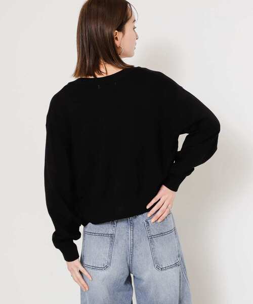 SENSE OF PLACE by URBAN RESEARCH（センスオブプレイスバイアーバンリサーチ）の「リングドットクルーネックカーディガン（カーディガン/ボレロ・レディース・オフホワイト/ブラック/ライトグレー・ONE）」の11枚目の写真