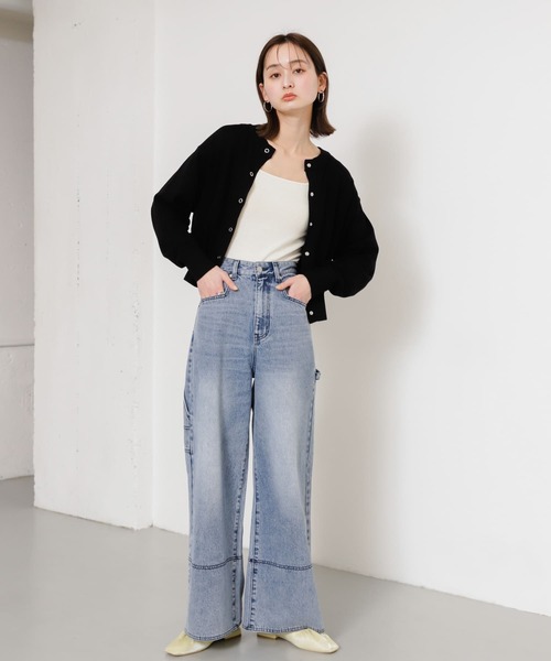 SENSE OF PLACE by URBAN RESEARCH（センスオブプレイスバイアーバンリサーチ）の「リングドットクルーネックカーディガン（カーディガン/ボレロ・レディース・オフホワイト/ブラック/ライトグレー・ONE）」の12枚目の写真