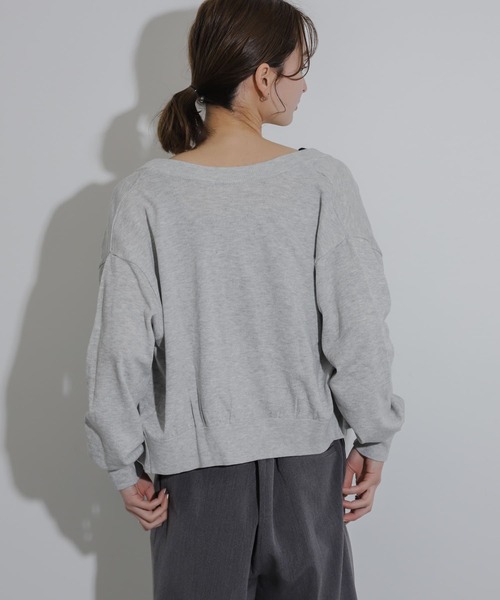 SENSE OF PLACE by URBAN RESEARCH（センスオブプレイスバイアーバンリサーチ）の「リングドットクルーネックカーディガン（カーディガン/ボレロ・レディース・オフホワイト/ブラック/ライトグレー・ONE）」の13枚目の写真