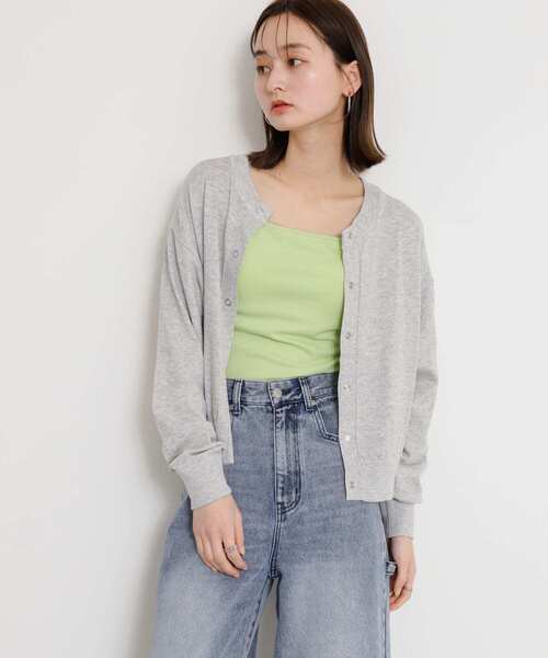 SENSE OF PLACE by URBAN RESEARCH（センスオブプレイスバイアーバンリサーチ）の「リングドットクルーネックカーディガン（カーディガン/ボレロ・レディース・オフホワイト/ブラック/ライトグレー・ONE）」の16枚目の写真