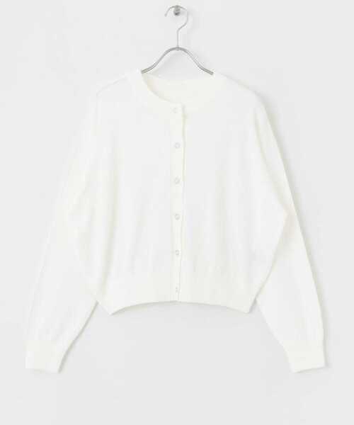 SENSE OF PLACE by URBAN RESEARCH（センスオブプレイスバイアーバンリサーチ）の「リングドットクルーネックカーディガン（カーディガン/ボレロ・レディース・オフホワイト/ブラック/ライトグレー・ONE）」の21枚目の写真