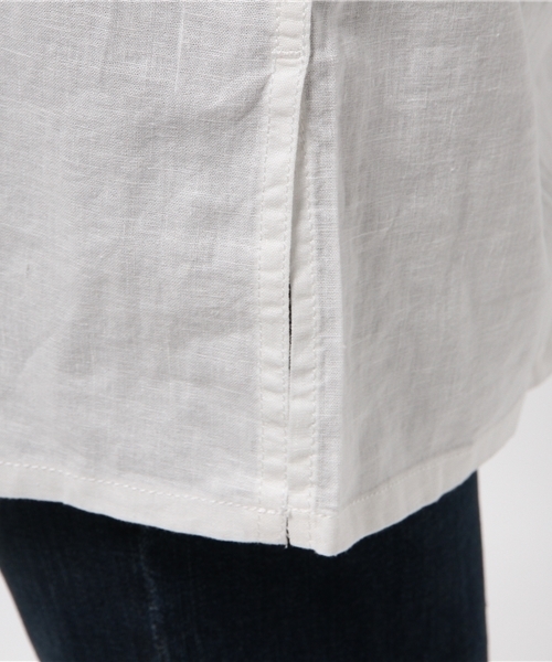 WEGO（ウィゴー）の「WEGO/コットンリネンロングシャツ（シャツ/ブラウス・メンズ・ホワイト/ベージュ/ワイン/ネイビー・MEDIUM/LARGE）」の11枚目の写真