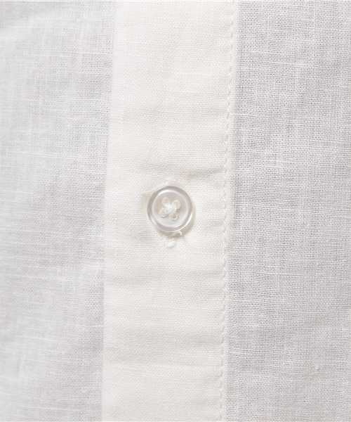 WEGO（ウィゴー）の「WEGO/コットンリネンロングシャツ（シャツ/ブラウス・メンズ・ホワイト/ベージュ/ワイン/ネイビー・MEDIUM/LARGE）」の12枚目の写真