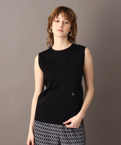 DRESSTERIOR(ドレステリア)の「アイスクリアコットンノースリーブ(Tシャツ/カットソー・レディース・ネイビー系2/ブラック/ブラウン系その他/ホワイト/モスグリーン・34/36/38)」の3枚目の写真