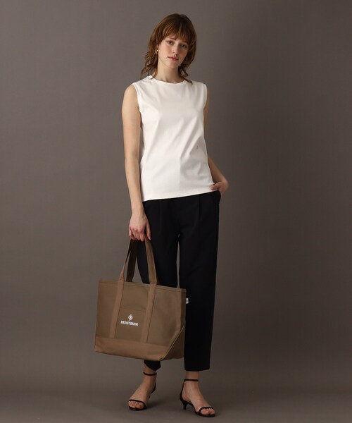 DRESSTERIOR(ドレステリア)の「アイスクリアコットンノースリーブ(Tシャツ/カットソー・レディース・ネイビー系2/ブラック/ブラウン系その他/ホワイト/モスグリーン・34/36/38)」の6枚目の写真